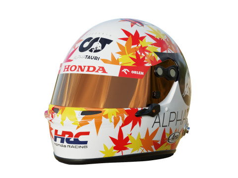 F1 Yuki Tsunoda Helmet 2023 Model 3D