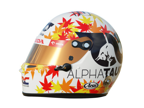 F1 Yuki Tsunoda Helmet 2023 Model 3D