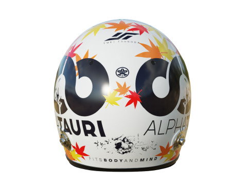 F1 Yuki Tsunoda Helmet 2023 Model 3D