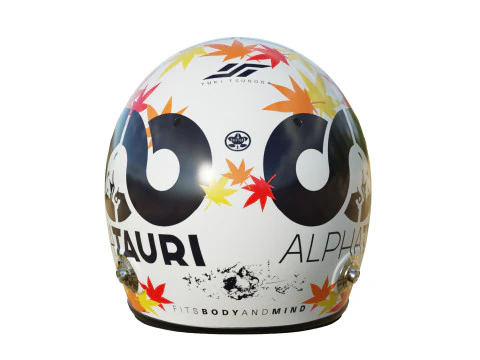 F1 Yuki Tsunoda Helmet 2023 3D Model