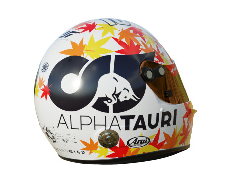 F1 Yuki Tsunoda Helmet 2023 Model 3D
