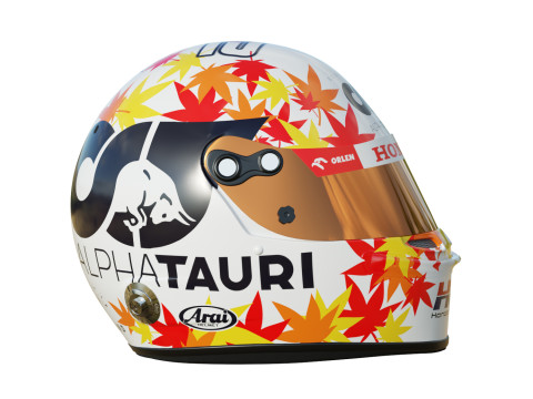 F1 Yuki Tsunoda Helmet 2023 Model 3D
