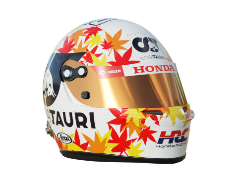 F1 Yuki Tsunoda Helmet 2023 Model 3D