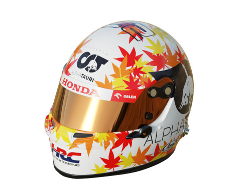 F1 Yuki Tsunoda Helmet 2023 Model 3D