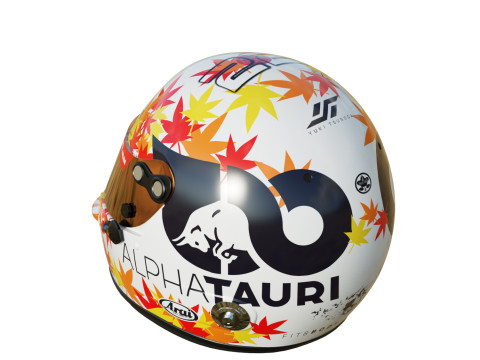 F1 Yuki Tsunoda Helmet 2023 Model 3D