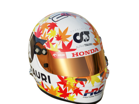 F1 Yuki Tsunoda Helmet 2023 Model 3D