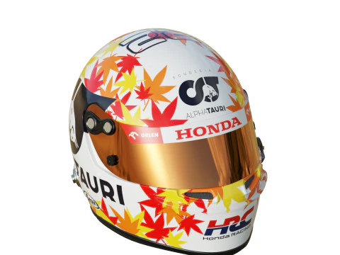 F1 Yuki Tsunoda Helmet 2023 3D Model