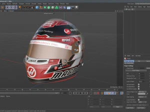 F1 Kevin Magnussen Helmet 2023 3D Model