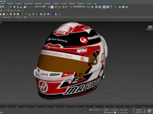 F1 Kevin Magnussen Helmet 2023 3D Model