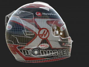 F1 Kevin Magnussen Helmet 2023 3D Model
