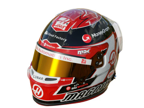 F1 Kevin Magnussen Helmet 2023 3D Model