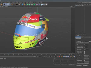 F1 Checo Perez Helmet 2023 3D Model
