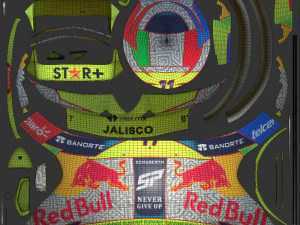 F1 Checo Perez Helmet 2023 3D Model