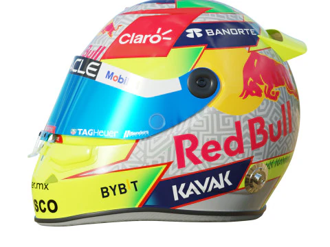 F1 Checo Perez Helmet 2023 3D Model