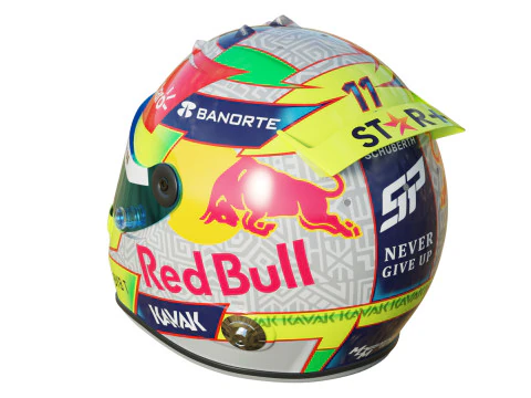 F1 Checo Perez Helmet 2023 3D Model