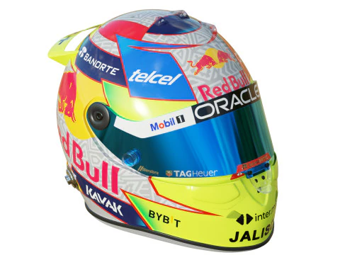 F1 Checo Perez Helmet 2023 3D Model