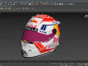 Casco F1 Max Verstappen 2023 Modelo 3D