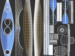 カヤック01 3Dモデル