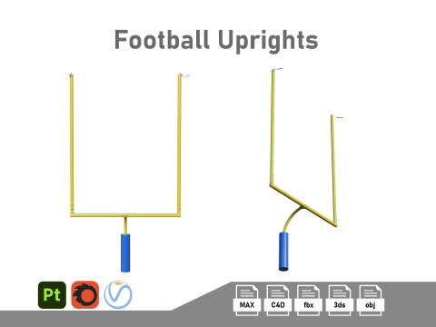 Football uprights Modèle 3D