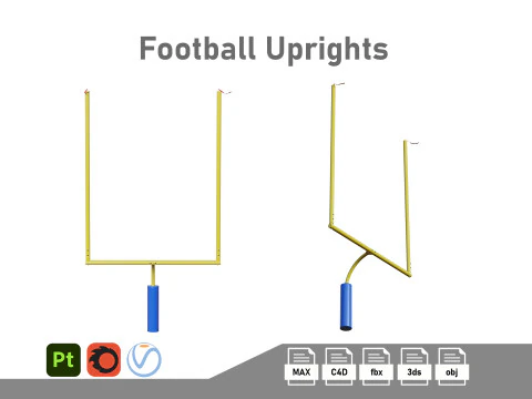 Montantes de fútbol Modelo 3D