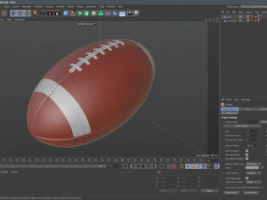 American Football Ball 3D Model