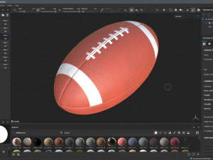 American Football Ball 3D Model