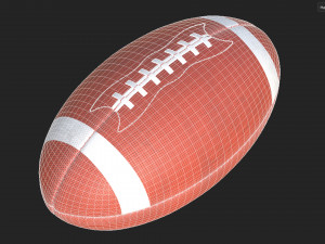 American Football Ball Modello 3D