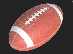 American Football Ball 3D Model