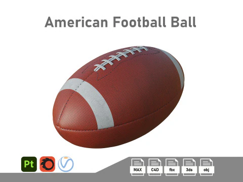 Bola de futebol americano Modelo 3D