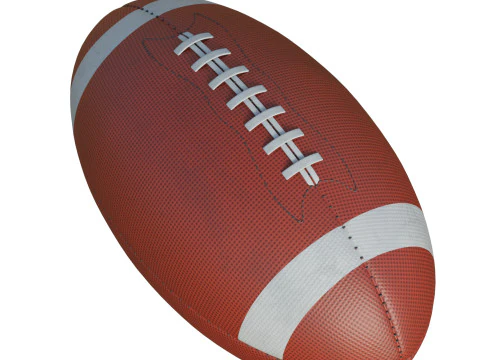 American Football Ball 3D Model