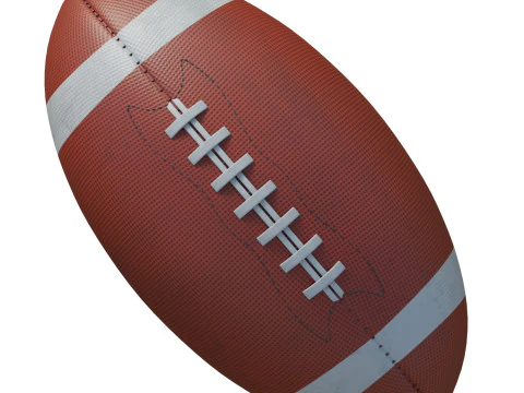 American Football Ball 3D Model