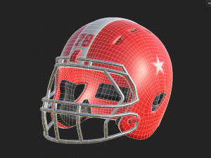 American Football Helmet 01 Modelo 3D