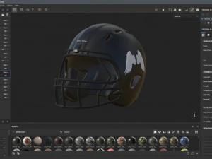 Capacete de futebol americano 04 Modelo 3D