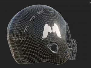 Capacete de futebol americano 04 Modelo 3D