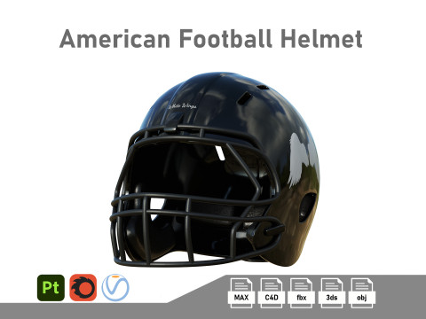 American Football Helmet 04 3D मॉडल