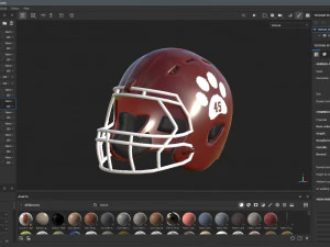American Football Helmet 05 3D Model