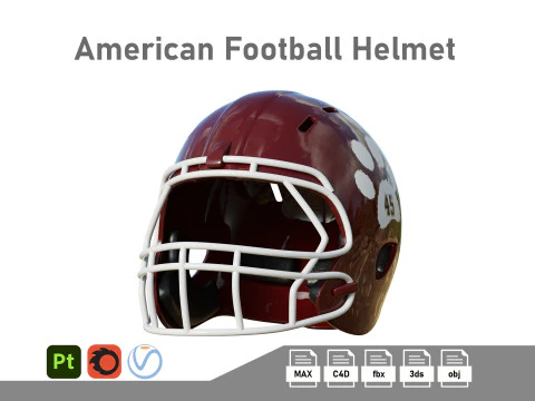 Capacete de futebol americano 05 Modelo 3D