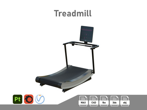 Curve Treadmill 3D Model