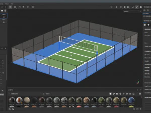 Cancha de voleibol Modelo 3D