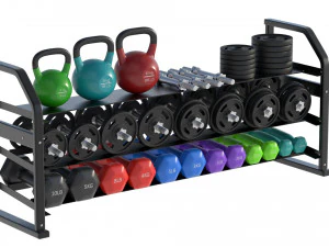 Dumbbel Rack 3D Model