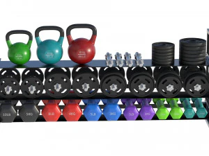 Dumbbel Rack 3D Model