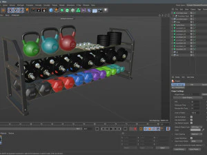 Dumbbel Rack 3D Model