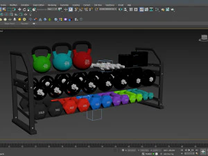 Dumbbel Rack 3D Model