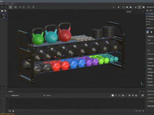 Dumbbel Rack 3D Model