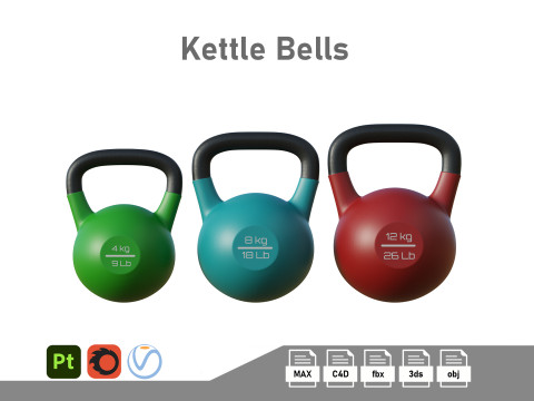 Kettle Bells 3D Model