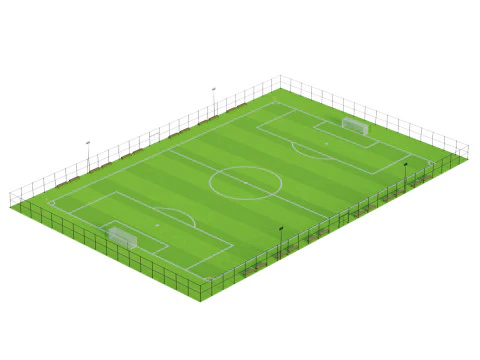 Soccer Field 3D Model