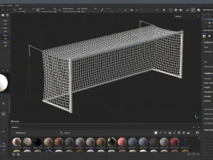 足球球门 3D 模型