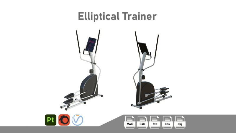 Elliptical Trainer Modelo 3D .c4d .max .obj .3ds .fbx .stl .blend 