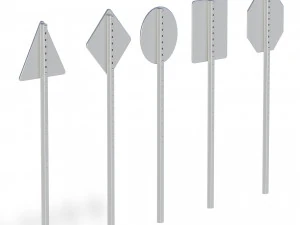 Sinais de tr&acirc;nsito Modelo 3D