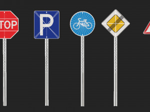 Road Signs Modèle 3D